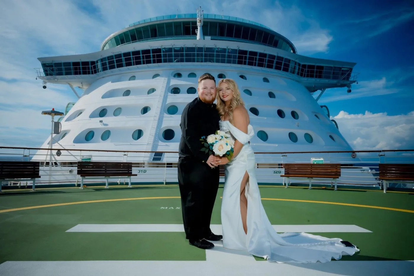 Client cruise wedding portrait